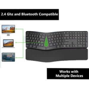 Couso Ergonomic keyboard has Full sized frame with multimedia keys and silent keys for operational convenience