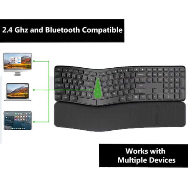 Couso Ergonomic keyboard has Full sized frame with multimedia keys and silent keys for operational convenience