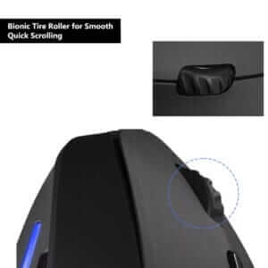 Rubber scroll wheel on Zelotes Mouse