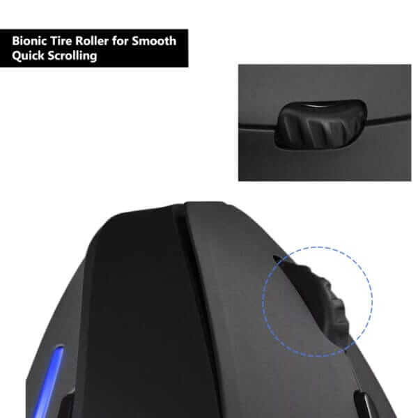Rubber scroll wheel on Zelotes Mouse