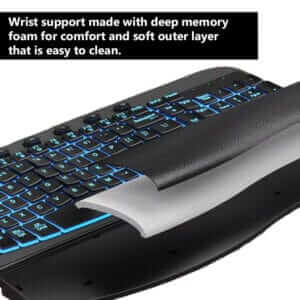 A deep layered wrist wrest with soft memory foam and easy to clean texture.
